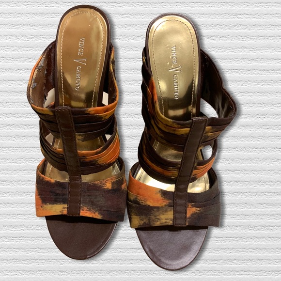 Vince Camuto Leather Heeled Sandals - 9.5 - Picture 2 of 10